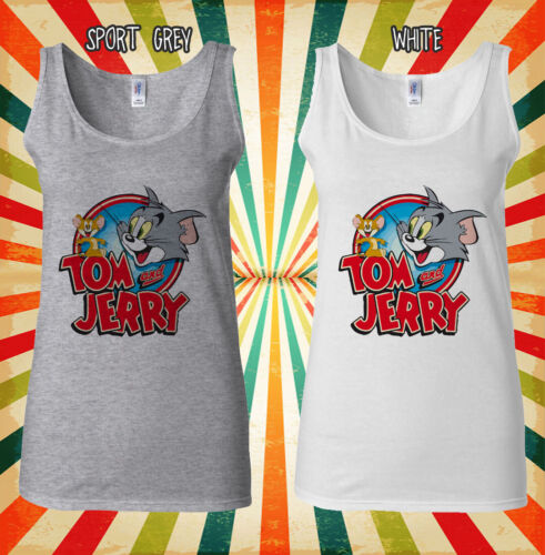 Tom and Jerry Cartoon Cat and Mouse Men Women Vest Tank Top Unisex T Shirt 2277 