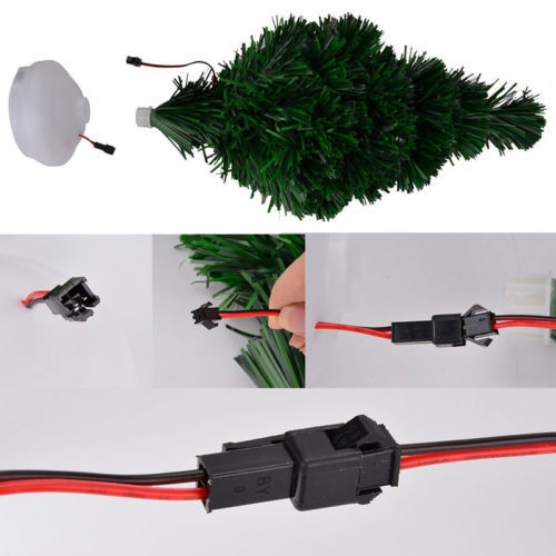 45cm Mini Christmas Tree Colorful Fiber Optic Lights For Home Desk Decor US