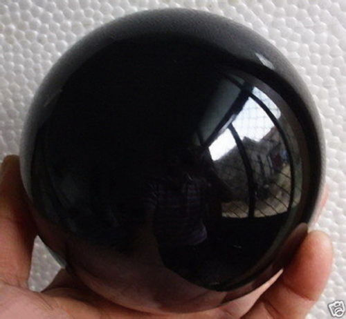 Details about   80-150MM+stand Natural Black Obsidian Sphere Large Crystal Ball Healing Stone 