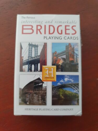 Heritage Bridges playing cards Architecture WORLD TRAVEL novelty card game river 
