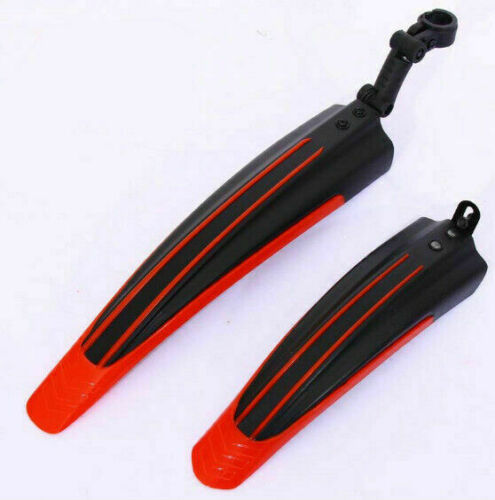 2 Pieces Bicycle Bike Mountain Road Front Rear Fender Mudguard Guard Black 