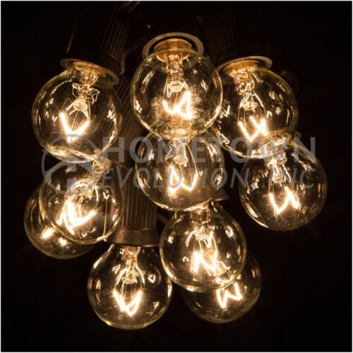 50', 100' and 25' Lengths G30 Clear Outdoor Globe Patio String Lights 