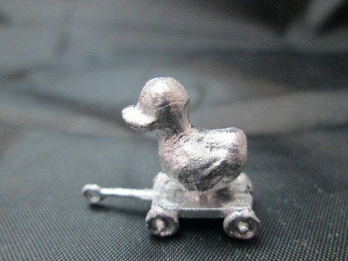 Dollhouse Miniature Unfinished Metal Pull Toy Duck