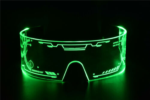 Cyberpunk Brille LED Tron Visier Brille Perfekt Für Cosplay Festival Halloween