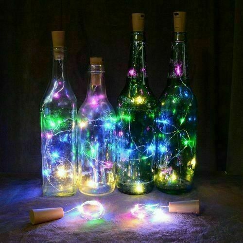 12x Wine Bottle Fairy String Lights 20LED 2M Battery Cork For Party Xmas Wedding 