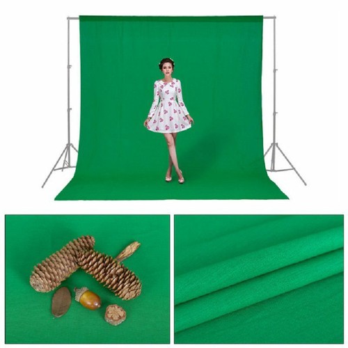 3x3M Chromakey Green Screen Musselin Fotografie Fotostudio Hintergründe Grün