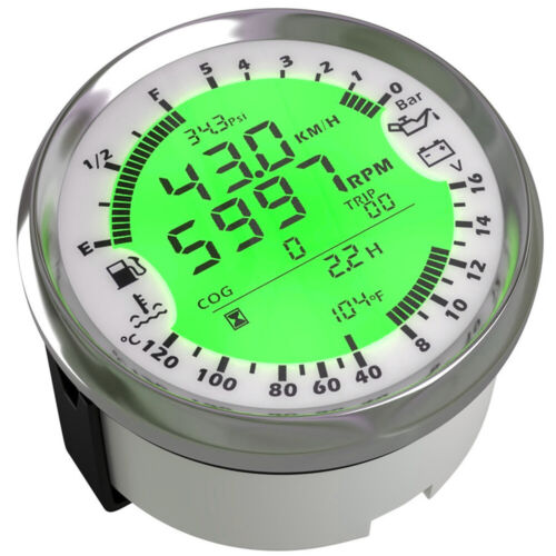 85mm Digital GPS Speedometer Tachometer Oil Pressure Gauge  6 in1 MultiFunction 