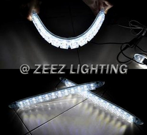 Silicone Gel With Projector Lens 12 LED Daytime Running Light DRL Lamp Kit C05