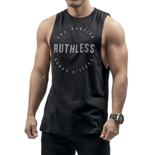 Sixlab Ruthless Cut Off Tank Muscle Shirt Tank Top Gym Fitness