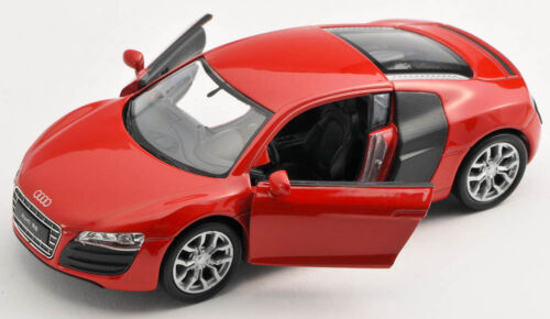 red 1:34 ca.12 cm  Welly Modell Auto NEU /& OVP BLITZ VERSAND Audi R8 V10 rot