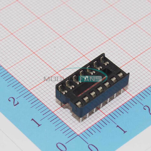 50PCS 14 Pin Integrated Circuit IC Sockets Adaptor Solder Type DIP14 New 