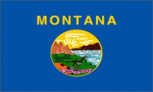 2'x3' Montana State Flag Outdoor Banner Pennant Plow Shovel Pick Oro Y Plata 2x3 