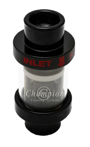 Super Champion Black In-Line Coolant Filter for 1 3//4/" hose