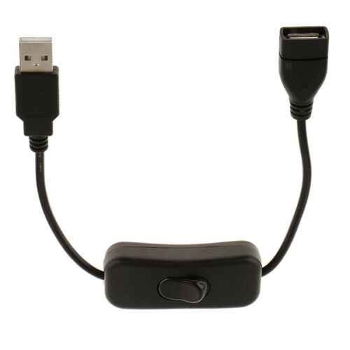 USB Stecker zu Buchse Verlängerungs Adapter Kabel mit ein//aus Schalter