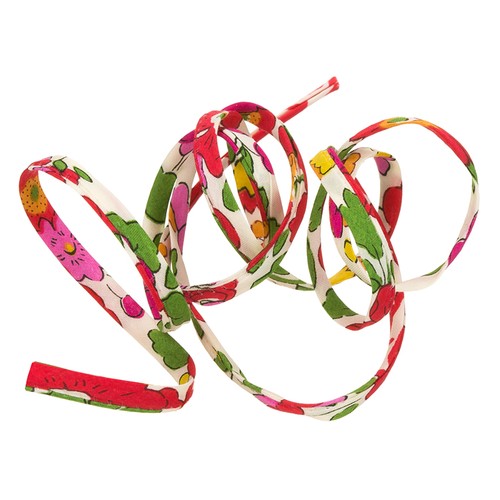 K43//6 Liberty of London Betsy S Print Red Green Yellow 4mm Ribbon Cord 1m
