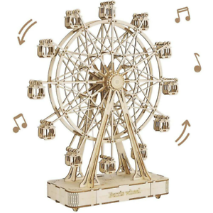 ROBOTIME 3D Wooden Puzzle DIY Ferris Wheel Music Box Model Building Kit Toy Gift 