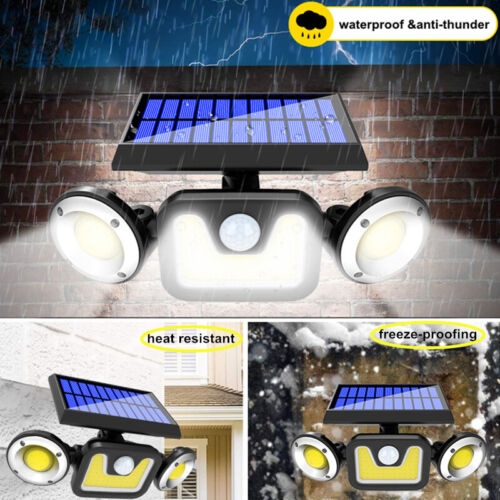 Solar Lights Outdoor Motion Sensor 100 COB 1000 Lumens Solar Lights Weatherproof 