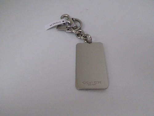 New Coach Enamel Metal New York License Plate Flower Keychain Keyring Keyfob