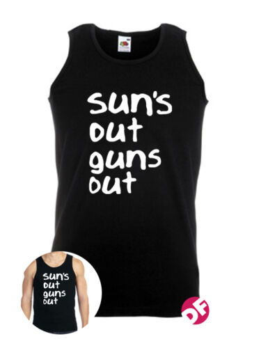 Suns Out Guns Out Vest Mens Vest Gym Surf Movie Summer Tshirt 22 Jump Street