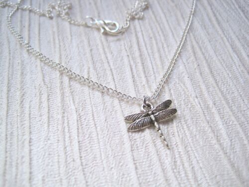 *DRAGONFLY* Ditsy Necklace SP 18 INCH chain XMAS GIFT