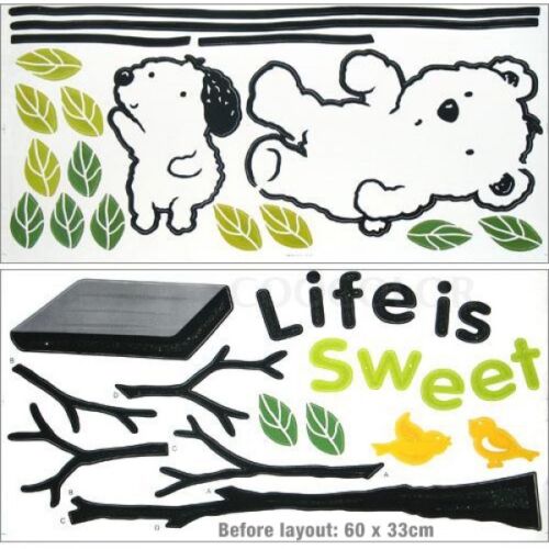 Life is Sweet Puppy Dog Teddy Swing Childrens Room Nursery Removable LD871AB 