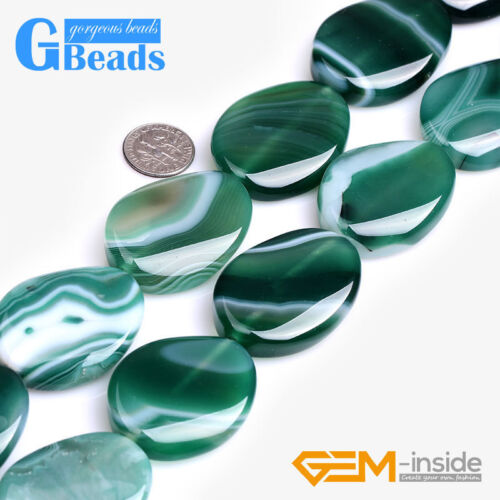 Oval Banded Agate Sardonyx Gemstone Beads For Jewelry Making Strand 15/"