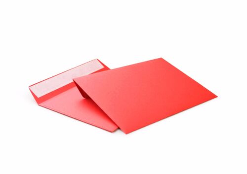 rot 50 Briefumschläge Umschlag DIN C6 114x162mm 120g//m² haftklebend 506A