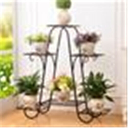 6 Tier Plant Pot Shelf Stand Display Ladder Garden Flower Rack Wooden Indoor UK