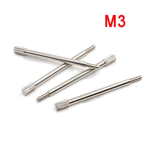 M3 Cylinder Head Knurled Long Thumb Screws Ni-plated Steel Hand Grip Knob Bolts