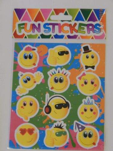 Emoji Smile face stickers loot fillers Choose amount Party bag sticker sheets
