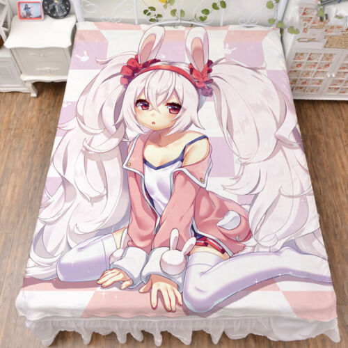 Anime Azur Lane Atago Belfast bed Milk fiber sheet & flannel blanket 150x200cm 