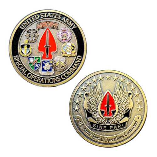 Details about   US Military Army Special Operations Command Challenge Coin Collection 