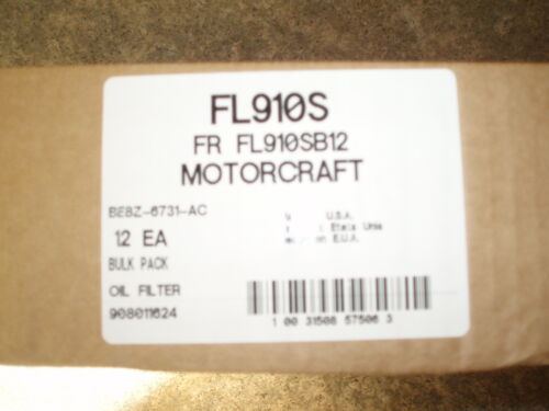 New Case of 12 Motorcraft FL910S Oil Filters FL910SB12 BULK OEM FAST SHIPPING