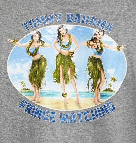 NWT TOMMY BAHAMA Men/'s T-Shirt FRINGE BINGE GIRL WATCHING HULA XLT 2XT