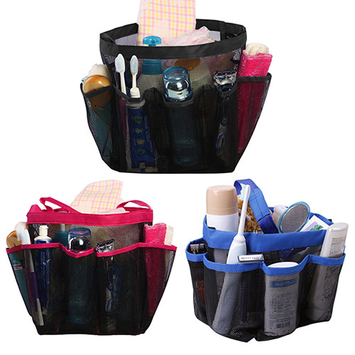 KE/_ FT Bathroom Shower Organizer Bag Rack Caddy Hanging Tote Travel Basket Ba