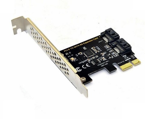 Internal SATA 3.0 Dual SATA III 6Gbps PCI-E x1 Card PM Linux OS Supports