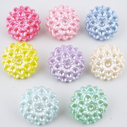 8 Botones de flor de color 16 mm Perla chrysanthem Abrigo Jumper Camisa Craft comprar 2 4 8
