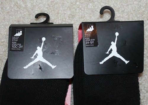 - Sock Size 5-7 New Fits Shoe Sz 10-3 Y Boys Nike Air Jordan Pack of 3 Socks