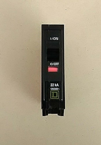 red flag. Lot of 1 to 11 Square D type QOB breaker