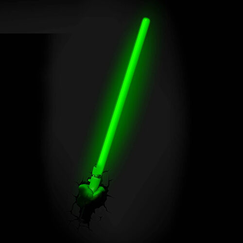 Hot 3D FX Deco LED Night Light Star Wars Yoda Hand with Lightsaber Death Star