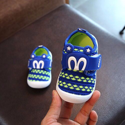 Toddler Children Kids Baby Boys GIrls Squeaky Single Shoes Sneaker Prewalker KA 