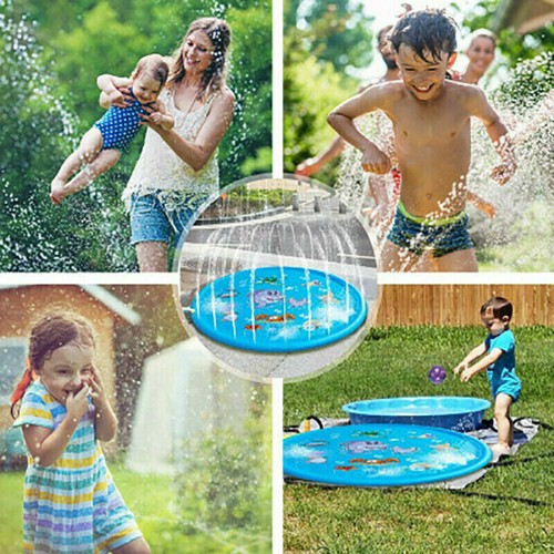 Kids Inflatable Sprinkler Pad Outdoor Sprinkle and Splash Water Fun Play Mat Toy