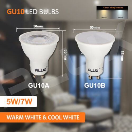10x 5W 7W GU10 LED Bulbs Spotlight Lamps Warm Cool Day White Downlights 240V 