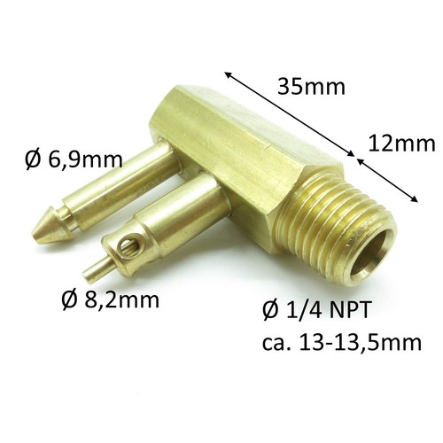 Attwood Mercury Mariner Tankanschluss 8873-6 Benzinanschluss Messing 1//4NPT Boot
