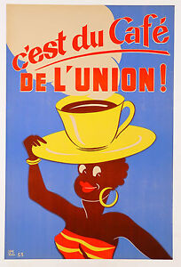 vintage print poster retro art nouveau CAFE coffee ...