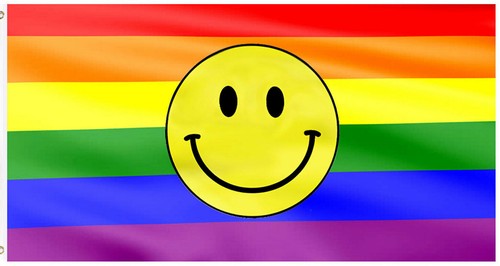 Flagseller UK Bandiera Arcobaleno Sorriso 5ft x 3ft di alta qualità