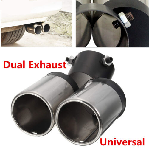 Universal Car Stainless Steel Bend Exhaust Pipe Muffler Tip Chrome Tail Throat