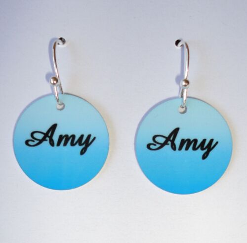 *Personalized* EARRINGS with YOUR NAME or PHOTO - Custom Charm Earrings - FUN!!