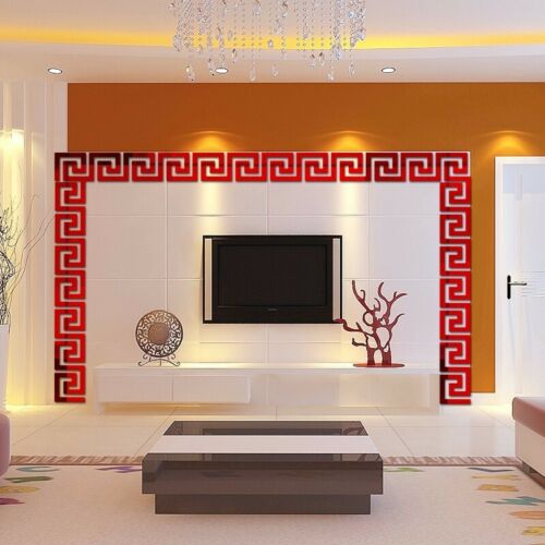 10Pc Waterproof Removable Wall Mirror Stickers DIY Decal Mural Home Art Decor UK