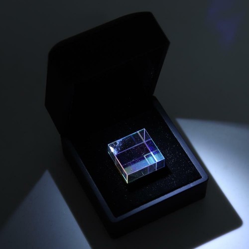 23*23*23mm Six-Sided Bright Light Cube Optical Stained Glass Prism
